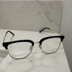 Quay Black and Gold Blue Light Glasses
